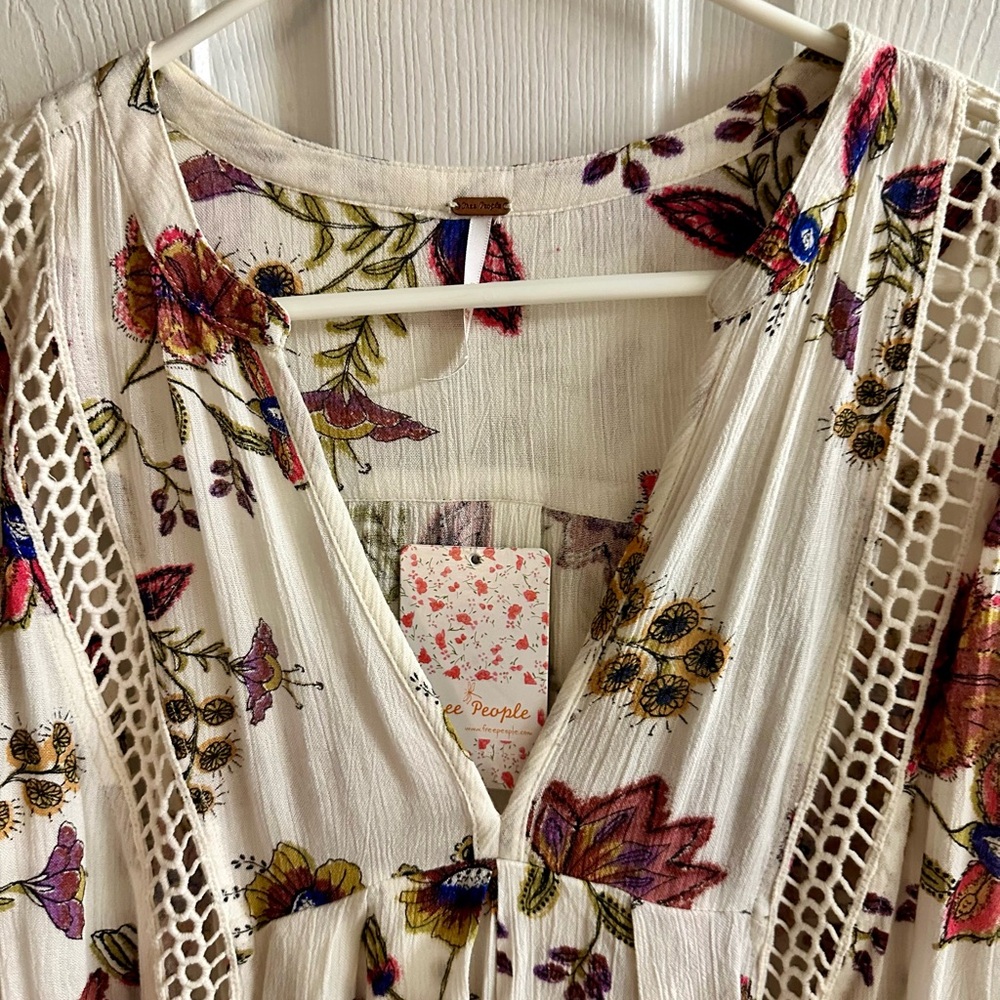 Free People Floral Long Sleeve Dress - Picture 4 of 7